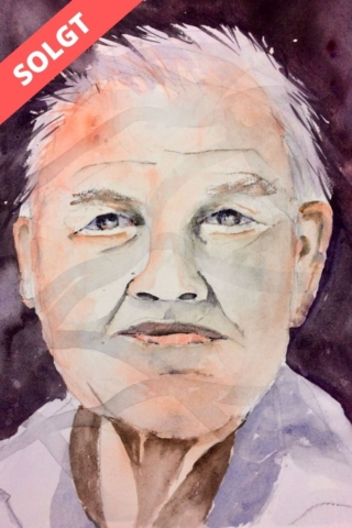 Portræt. 300 kr. (24x33 cm.) Uindrammet