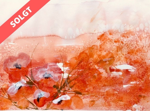 Valmuemark. 50x70cm indrammet. 3000 kr.