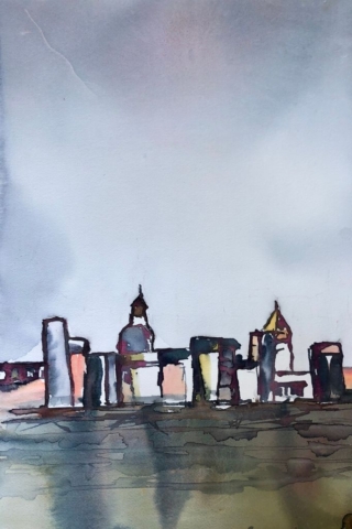 Skyline. 50x70cm. 3000kr.