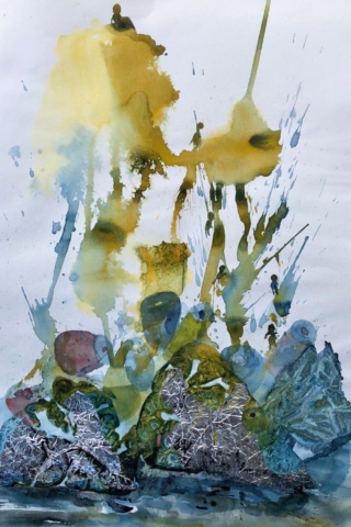 Flugten fra affald. 60x80 cm. 3000kr.