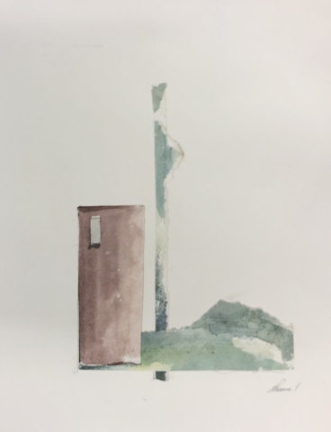 Skuret. 200 kr (20x30 cm). Uindrammet