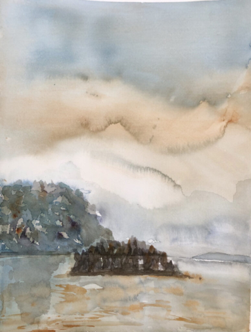 Fjorden. 30 x 40 cm. 2000kr.
