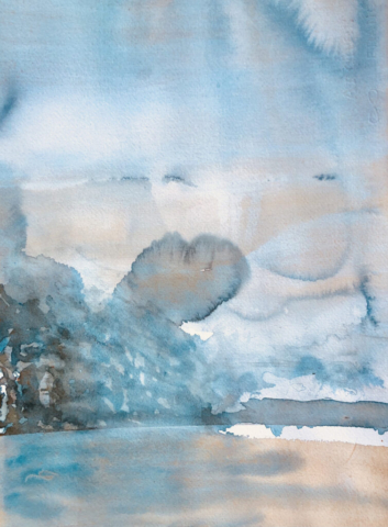 Øen. 30x40 cm. 2000kr.