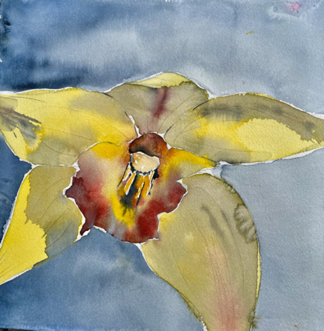 Orkide. 40x40 cm. 2000kr.