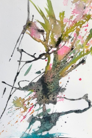 Blomsterfantasi. 30x40cm 2000kr