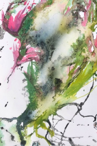 Blomsterfantasi. 30x40cm 2000kr