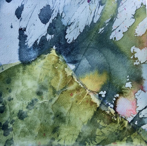 På toppen.20x20 cm. 1200kr.