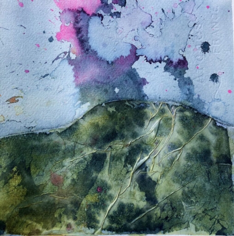 På toppen.20x20 cm. 1200kr.