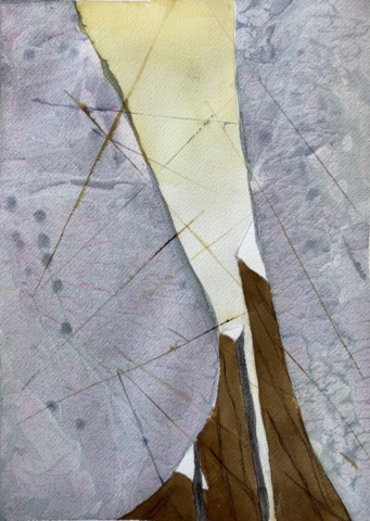 Sprækken i stenen. 30x40cm. 2000kr.