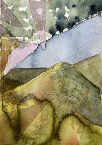 Sprækken i stenen. 30x40cm. 2000kr.