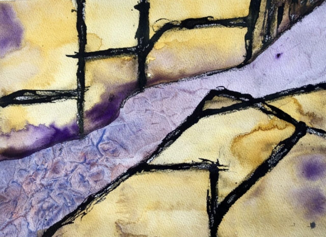 Stenvæg. 30x40cm. 2000kr.