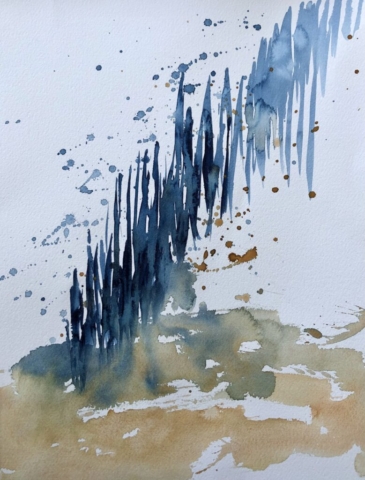 Musik i akvarellen. 30x40cm. 2000kr.