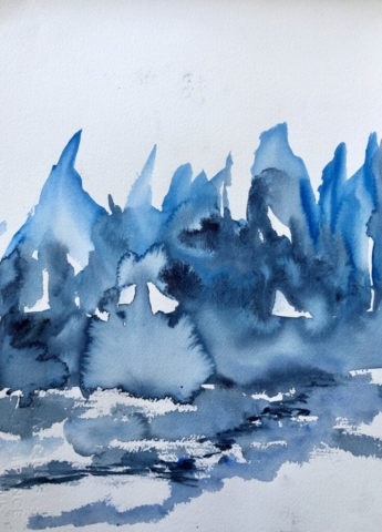 Musik i akvarellen. 30x40cm. 2000kr.